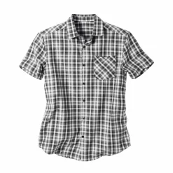 Chemise à carreaux manches courtes polycoton