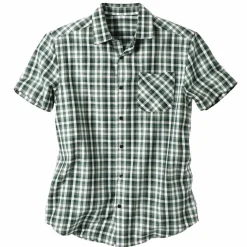 Chemise à carreaux manches courtes polycoton