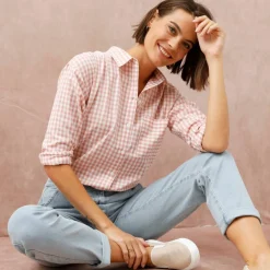Chemise à carreaux vichy bicolore