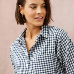 Chemise à carreaux vichy bicolore