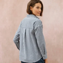 Chemise à carreaux vichy bicolore