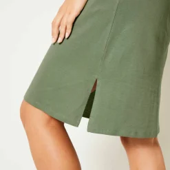 Chemise de nuit courte imprimée cœur