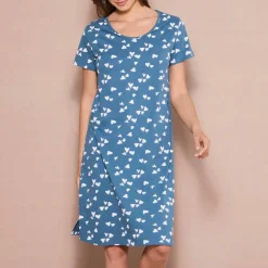 Chemise de nuit courte imprimée "cœurs"