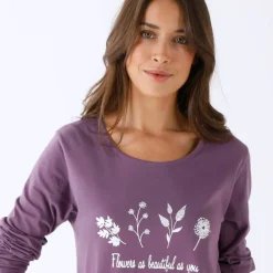 Chemise de nuit courte imprimée 