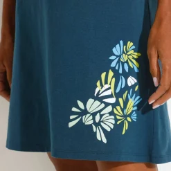 Chemise de nuit courte imprimé placé