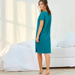 Chemise de nuit courte imprimé tortue