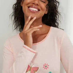 Chemise de nuit courte manches longues