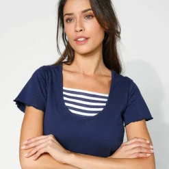 Chemise de nuit effet 2 en 1