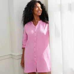 Chemise de nuit gaze de coton
