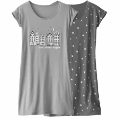 Chemise de nuit imprimé ville étoilée - lot de 2