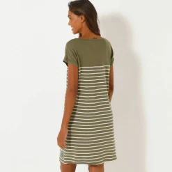 Chemise de nuit rayée et étoiles, fils teints