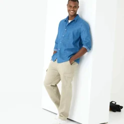 Chemise en denim léger manches longues