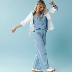 Chemise en denim Spécial Petite, coupe loose
