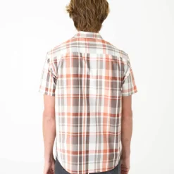 Chemise grands carreaux manches courtes polycoton