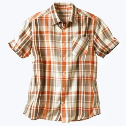 Chemise grands carreaux manches courtes polycoton