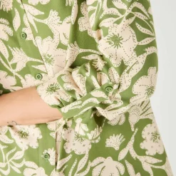 Chemise liquette imprimé floral bicolore
