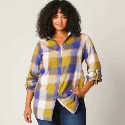Chemise longue grands carreaux, flanelle