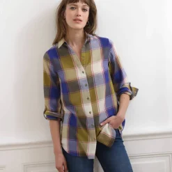 Chemise longue grands carreaux, flanelle