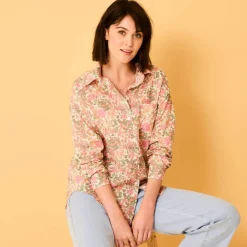 Chemise oversize imprimé fleuri