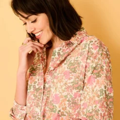 Chemise oversize imprimé fleuri