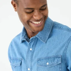 Chemise pressionnée manches courtes