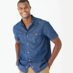 Chemise pressionnée manches courtes