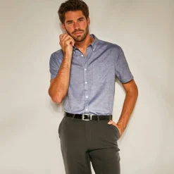 Chemise unie manches courtes