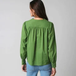 Chemisier broderie anglaise, coton