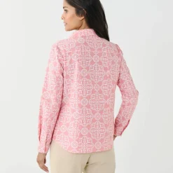 Chemisier chambray imprimé