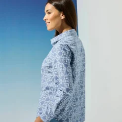 Chemisier chambray imprimé