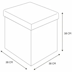 Coffre-pouf pliable patchwork