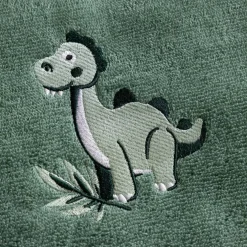 Collection éponge enfant brodée dinosaure coton - 380 g/m²