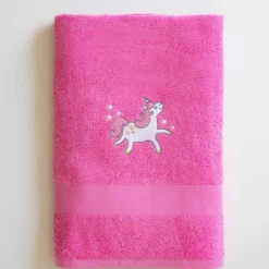 Collection éponge enfant brodée licorne coton - 380 g/m²