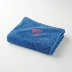 Collection serviettes de bain 420 g/m² brodées corail