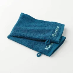 Collection serviettes de bain 420 g/m² brodées "MONSIEUR"