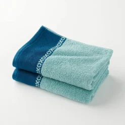 Collection serviettes de bain 420 gr/m² liteau tissé fantaisie