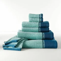 Collection serviettes de bain 420 gr/m² liteau tissé fantaisie