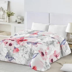 Couette coton imprimé Fleurs 400 g/m²
