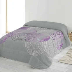 Couette microfibre imprimée cercles graphiques 200 g/m²