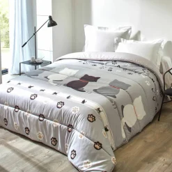 Couette microfibre imprimée Chat 200 g/m²