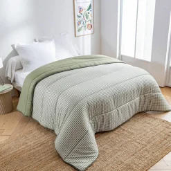Couette microfibre imprimé vichy 200 g/m²