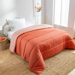 Couette microfibre imprimé vichy 400 g/m²