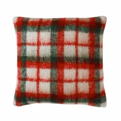 Coussin écossais tissé-teint