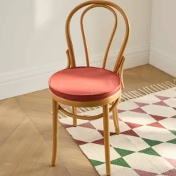 Coussin d'assise uni rond bachette