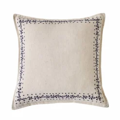 Coussin encadrement brodé Folk