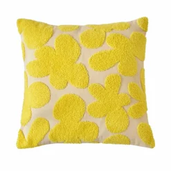 Coussin fleuri éponge bouclette reliefée