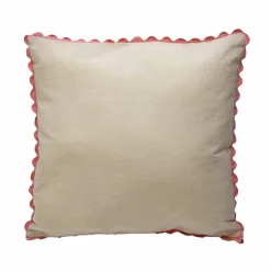 Coussin imprimé bicolore galon écailles