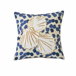 Coussin imprimé coquillages