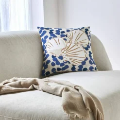 Coussin imprimé coquillages