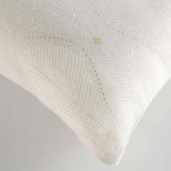 Coussin imprimé feuilles détails dorés